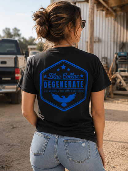 Blue Collar Degenerate - Blue Graphic